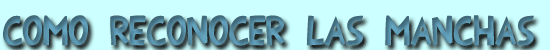 Como reconocer las manchas