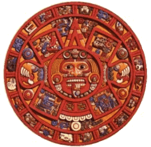 Tonatiuh, círculo central,  segundo y tercero círculos