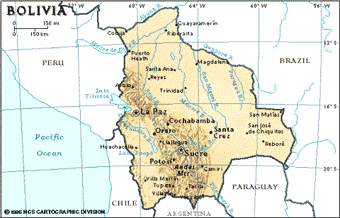 Mapa geogr´fico de Bolivia