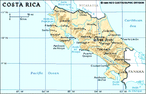 Mapa de Costa Rica