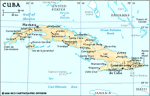 Mapa de Cuba