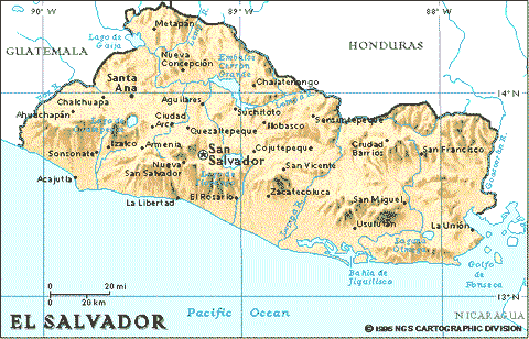 MONDO LATINO - Mapa y Estadísticas de El Salvador