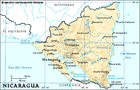 Mapa de Nicaragua