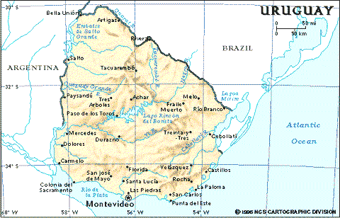 Mapa de Uruguay