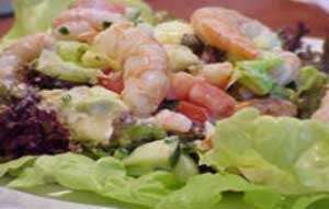 ensalada de langostinos
