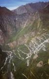 Vista aérea del recorrido del inca